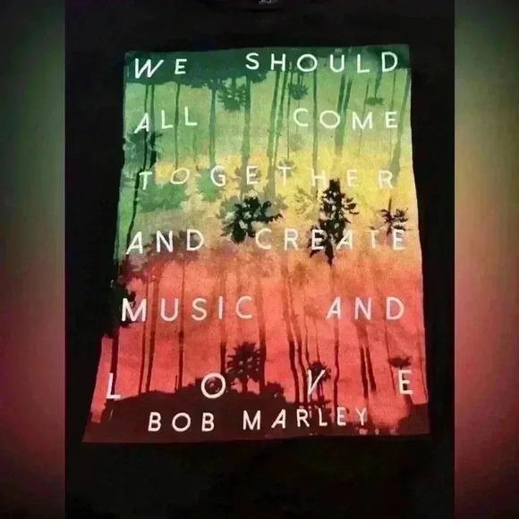 Bob Marley black tshirt men’s XL - Picture 2 of 5